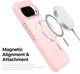 Google Pixel 11 (Pro) Hybrid Hoesje met MagSafe Back Cover Matte Roze afbeelding 7