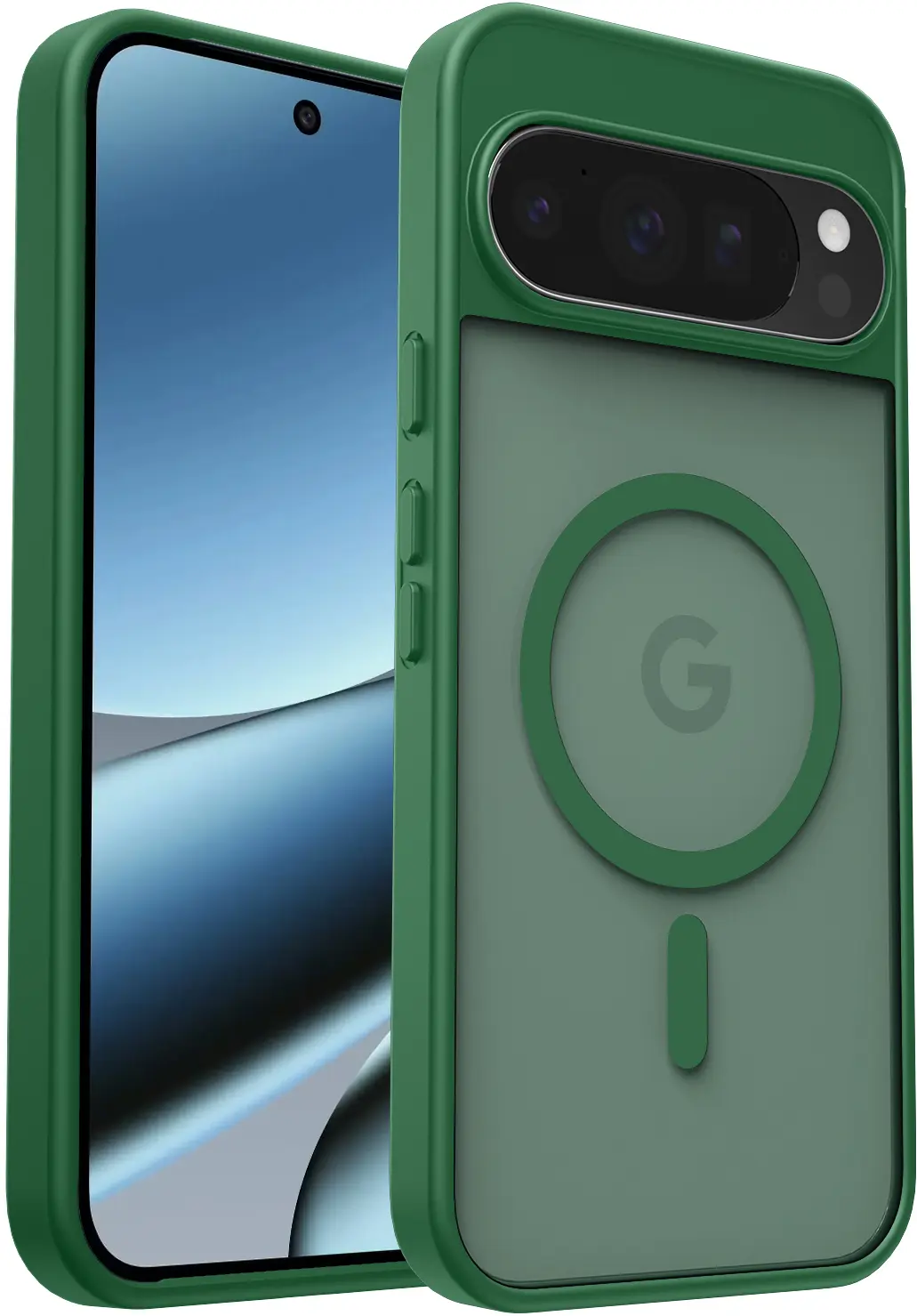 Google Pixel 11 Pro XL Hybrid Hoesje met MagSafe Back Cover Matte Groen afbeelding 1