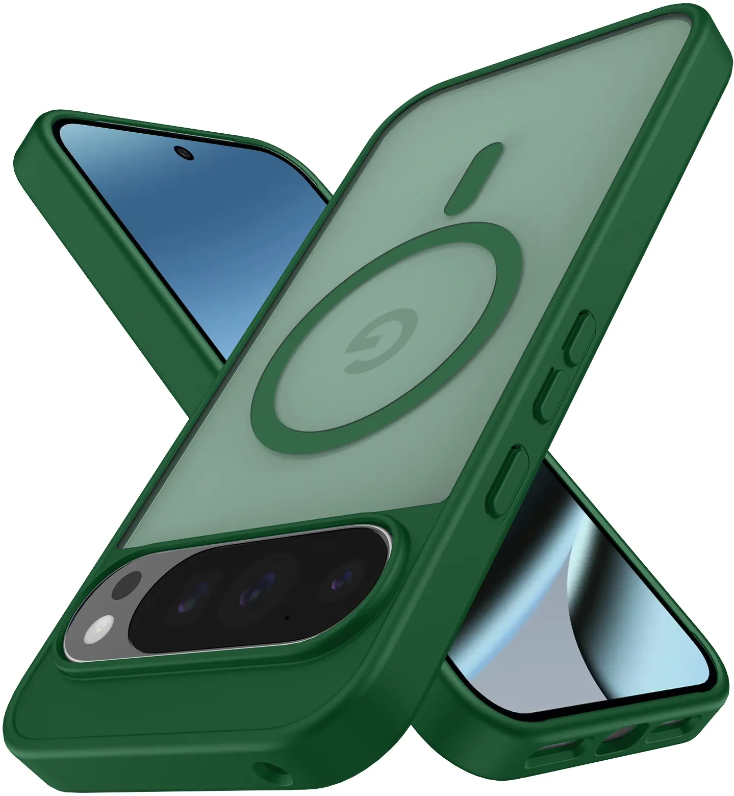 Google Pixel 11 Pro XL Hybrid Hoesje met MagSafe Back Cover Matte Groen afbeelding 10