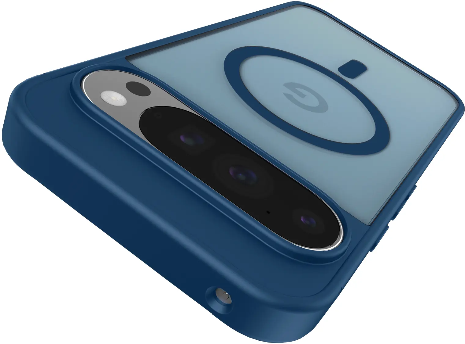 Google Pixel 11 Pro XL Hybrid Hoesje met MagSafe Back Cover Matte Blauw afbeelding 9