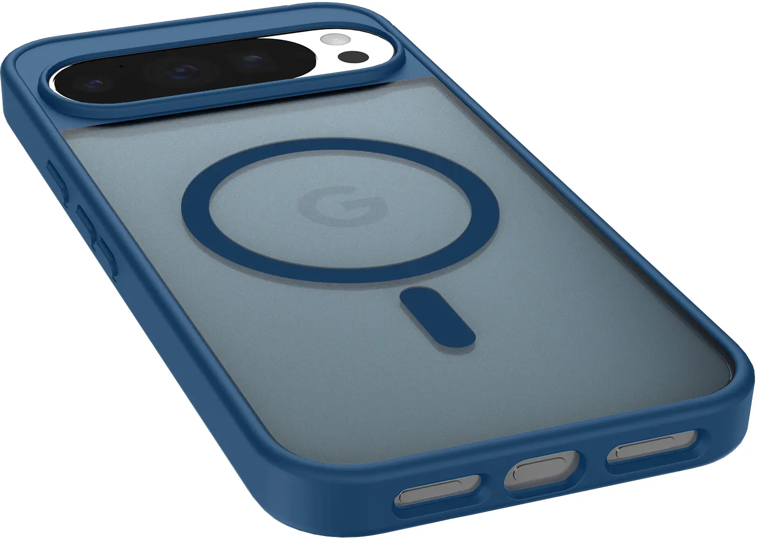 Google Pixel 11 Pro XL Hybrid Hoesje met MagSafe Back Cover Matte Blauw afbeelding 8
