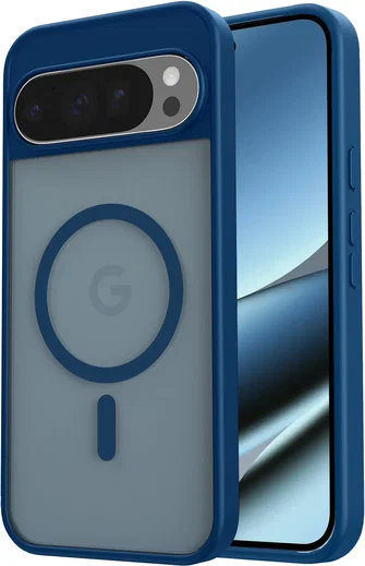 Google Pixel 11 Pro XL Hybrid Hoesje met MagSafe Back Cover Matte Blauw afbeelding 2