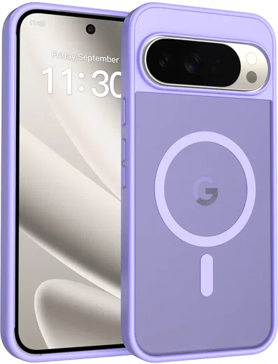 Google Pixel 11 Pro XL Hybrid Hoesje met MagSafe Back Cover Matte Paars afbeelding 1