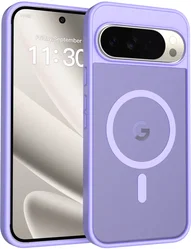 Google Pixel 11 Pro XL Hybrid Hoesje met MagSafe Back Cover Matte Paars afbeelding