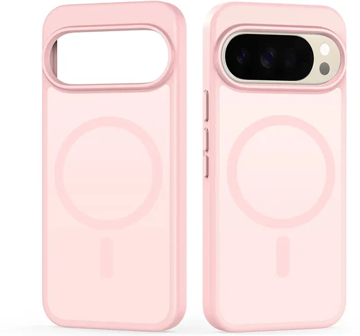 Google Pixel 11 Pro XL Hybrid Hoesje met MagSafe Back Cover Matte Roze afbeelding 10