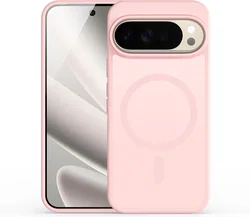 Google Pixel 11 Pro XL Hybrid Hoesje met MagSafe Back Cover Matte Roze afbeelding