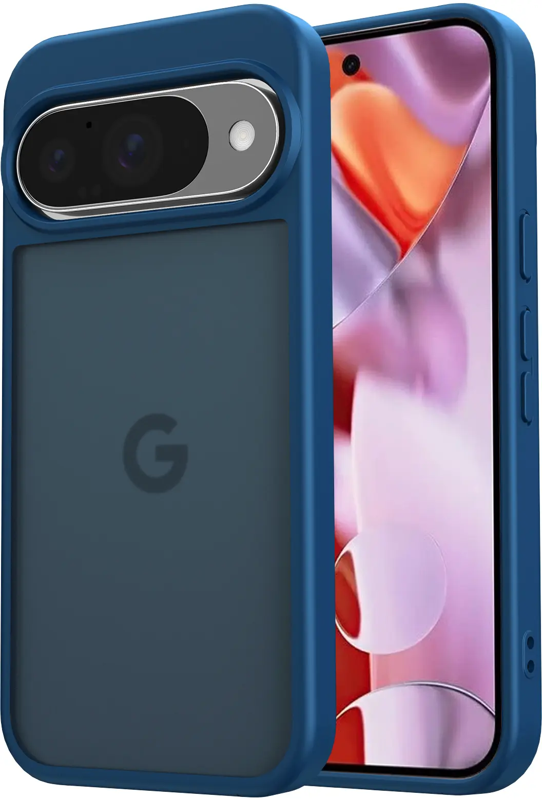 Google Pixel 11 Pro Hoesje Back Cover Matte Blauw afbeelding 2