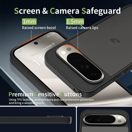 Google Pixel 11 Pro XL Hoesje Back Cover Matte Zwart afbeelding 4
