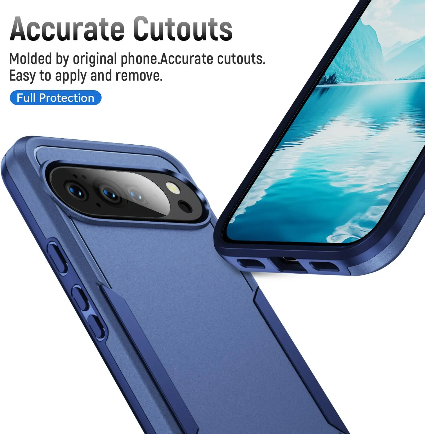 Google Pixel 11 / 11 Pro Hoesje Schokbestendige Hardcase Back Cover Blauw afbeelding 4