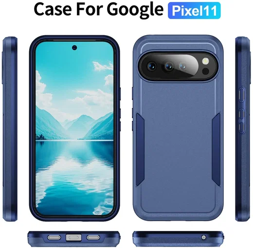 Google Pixel 11 / 11 Pro Hoesje Schokbestendige Hardcase Back Cover Blauw afbeelding 2