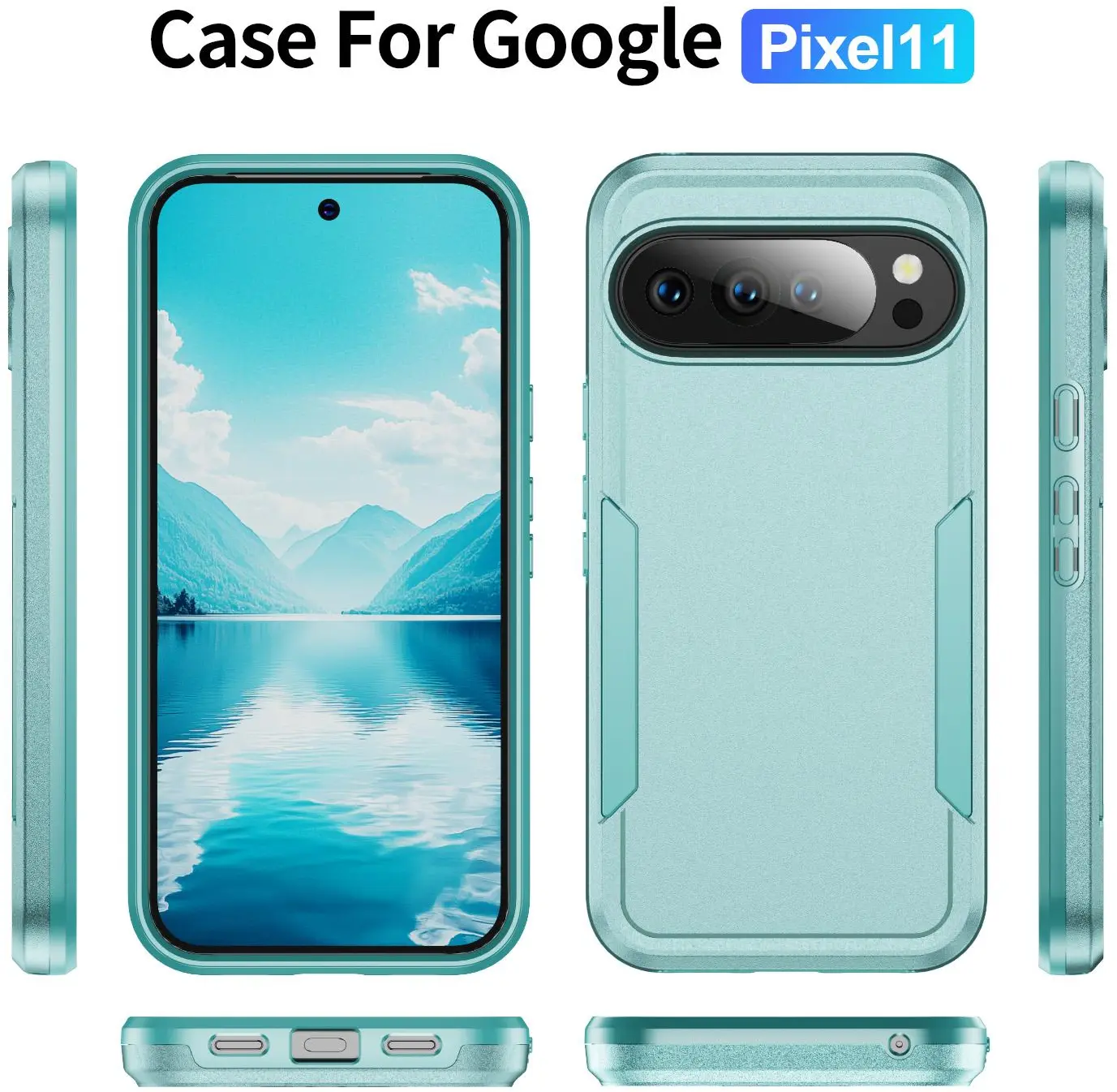 Google Pixel 11 / 11 Pro Hoesje Schokbestendige Hardcase Back Cover Groen afbeelding 2