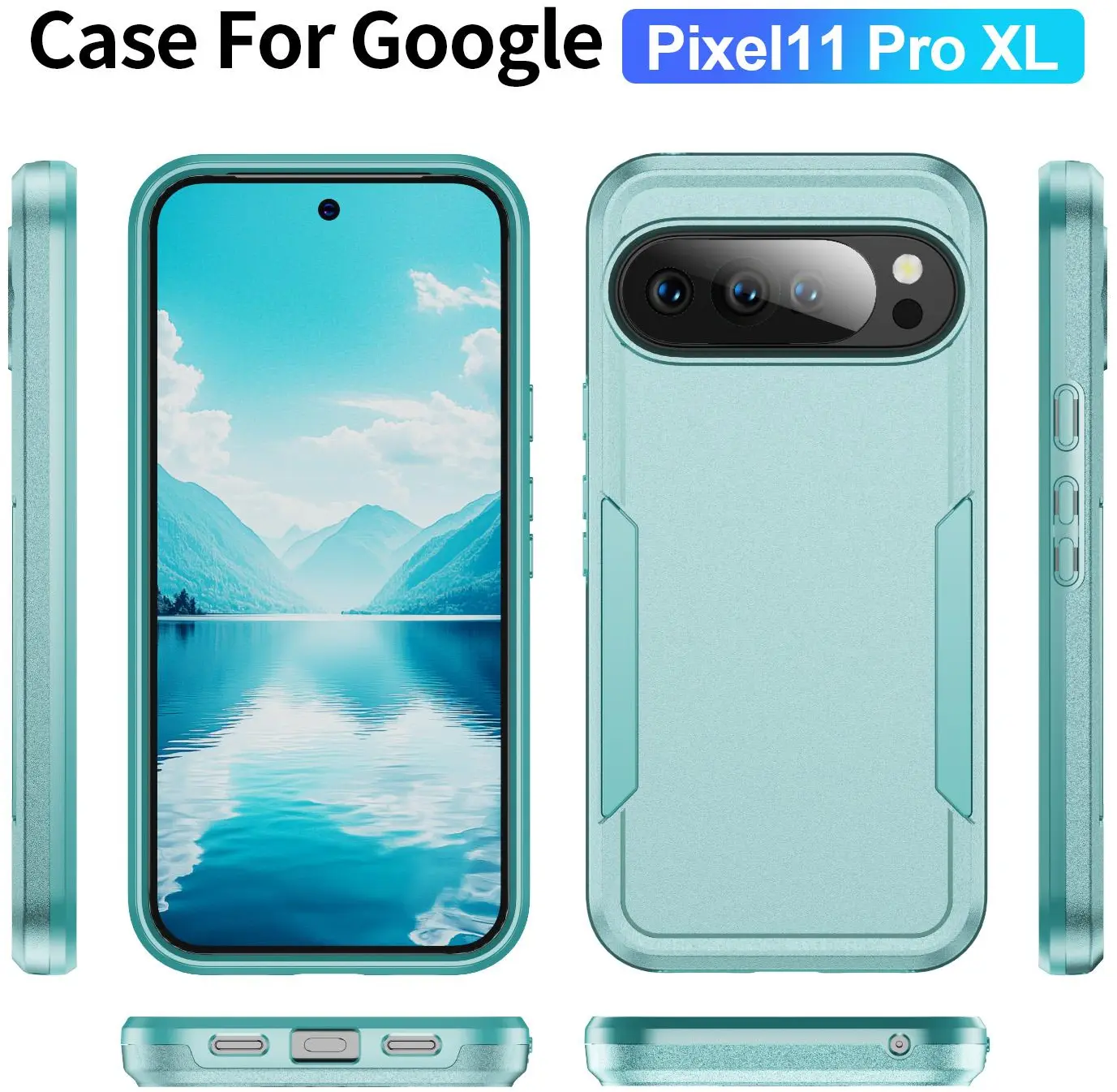 Google Pixel 11 Pro XL Hoesje Schokbestendige Hardcase Back Cover Groen afbeelding 2