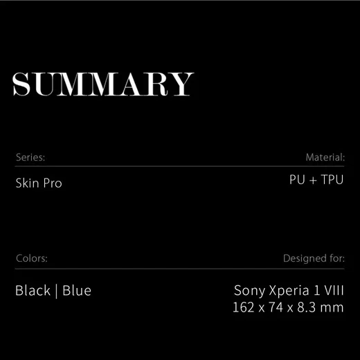 Dux Ducis Skin Pro Sony Xperia 1 VIII Hoesje Portemonnee Book Case Zwart afbeelding 10