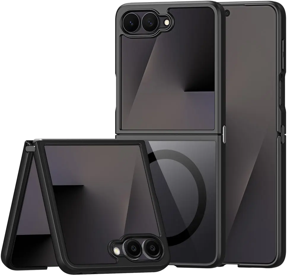 Dux Ducis Aimo Samsung Galaxy Z Flip 8 Hoesje MagSafe Back Cover Zwart afbeelding 1
