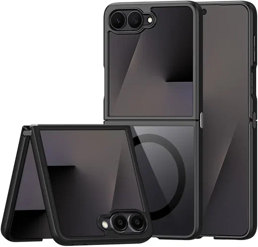 Dux Ducis Aimo Samsung Galaxy Z Flip 8 Hoesje MagSafe Back Cover Zwart afbeelding 1