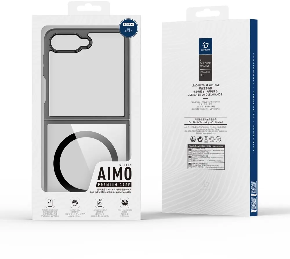Dux Ducis Aimo Samsung Galaxy Z Flip 8 Hoesje MagSafe Back Cover Zwart afbeelding 12