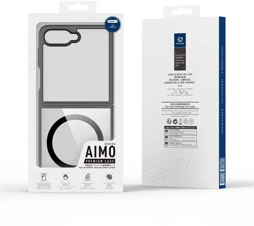 Dux Ducis Aimo Samsung Galaxy Z Flip 8 Hoesje MagSafe Back Cover Zwart afbeelding 12