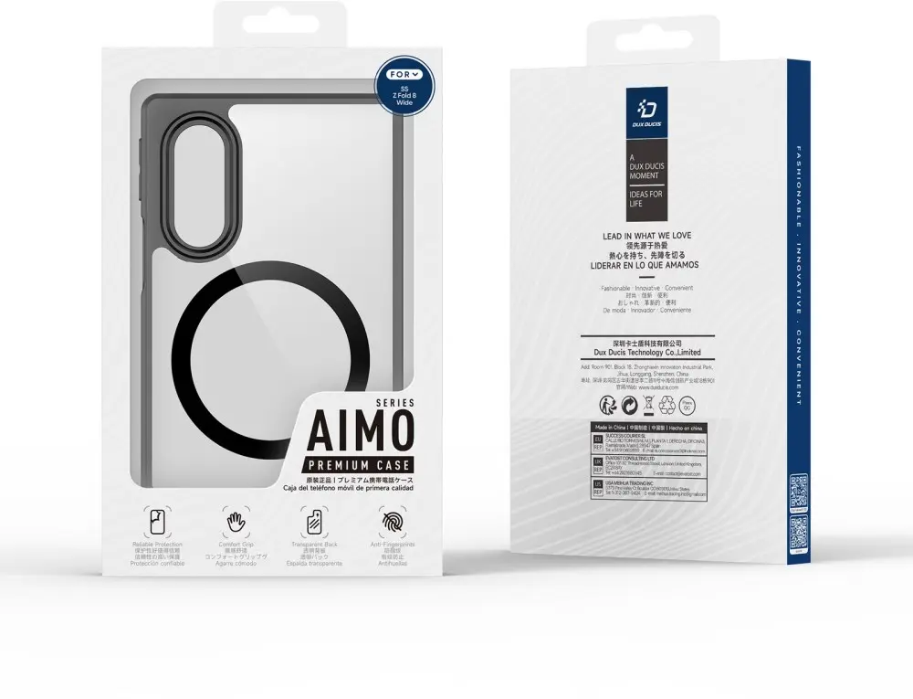 Dux Ducis Aimo Samsung Galaxy Z Fold 8 Wide Hoesje MagSafe Back Cover Zwart afbeelding 11