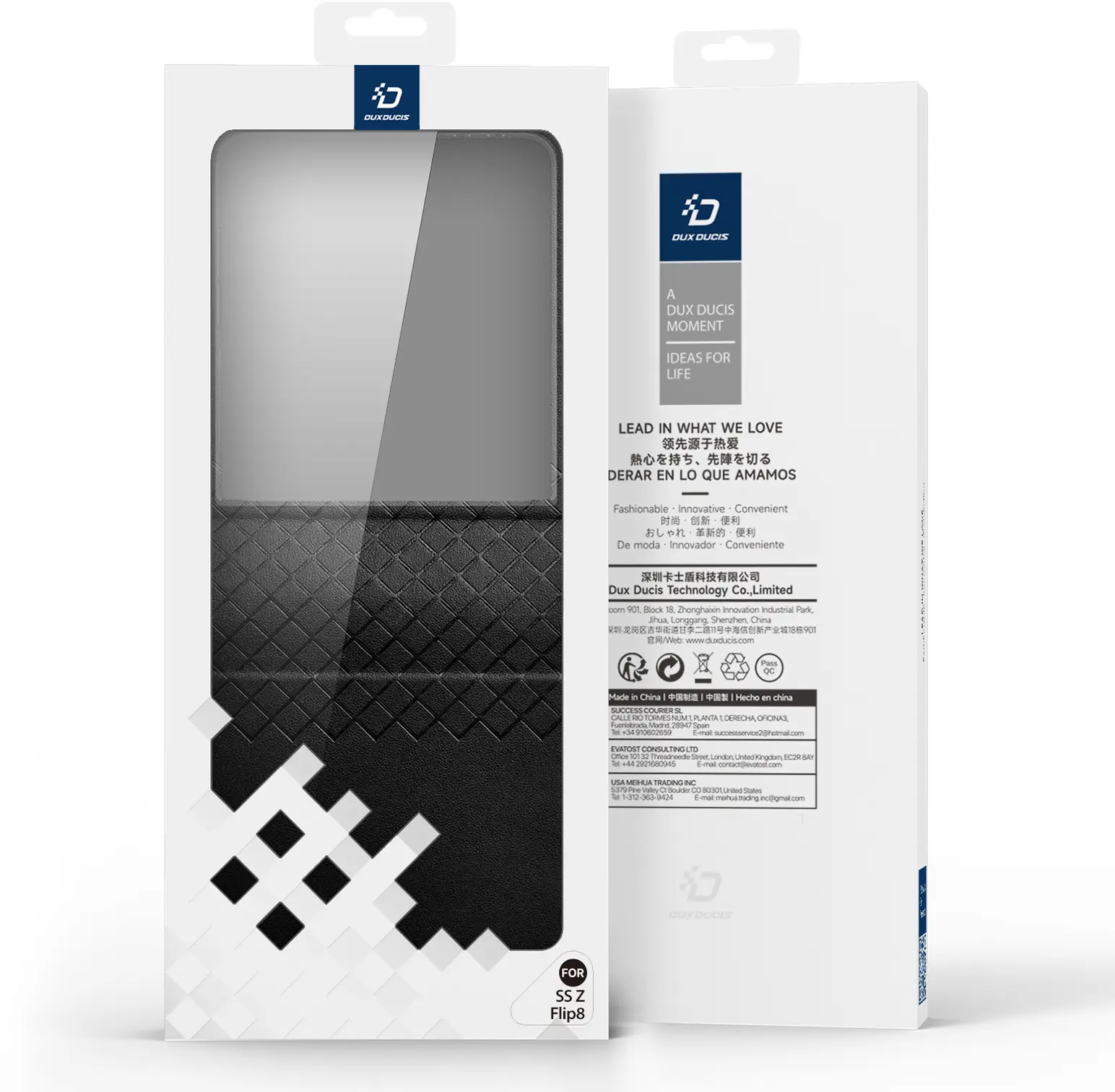 Dux Ducis Bril Samsung Z Flip 8 Hoesje Back Cover Zwart afbeelding 11