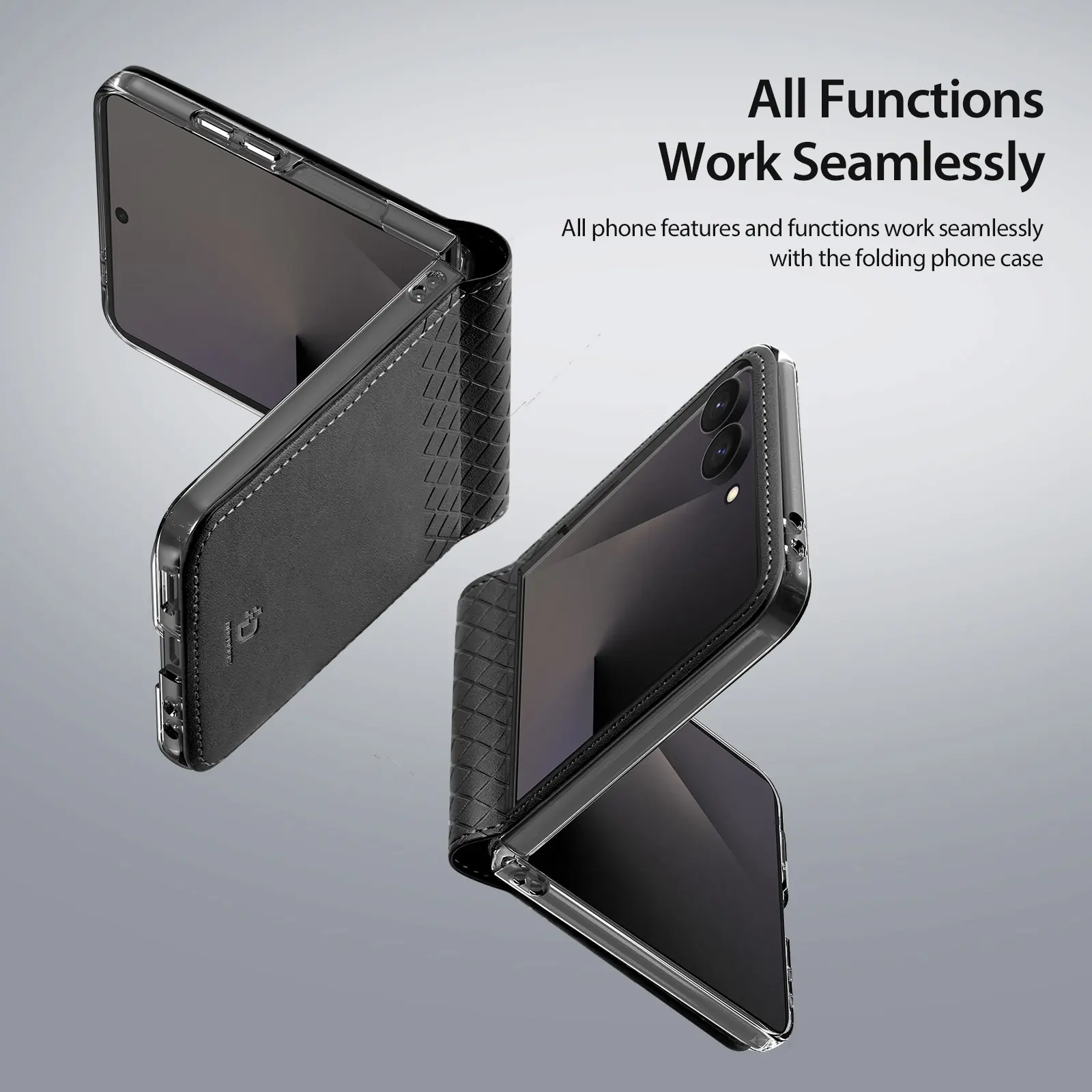 Dux Ducis Bril Samsung Z Flip 8 Hoesje Back Cover Zwart afbeelding 6