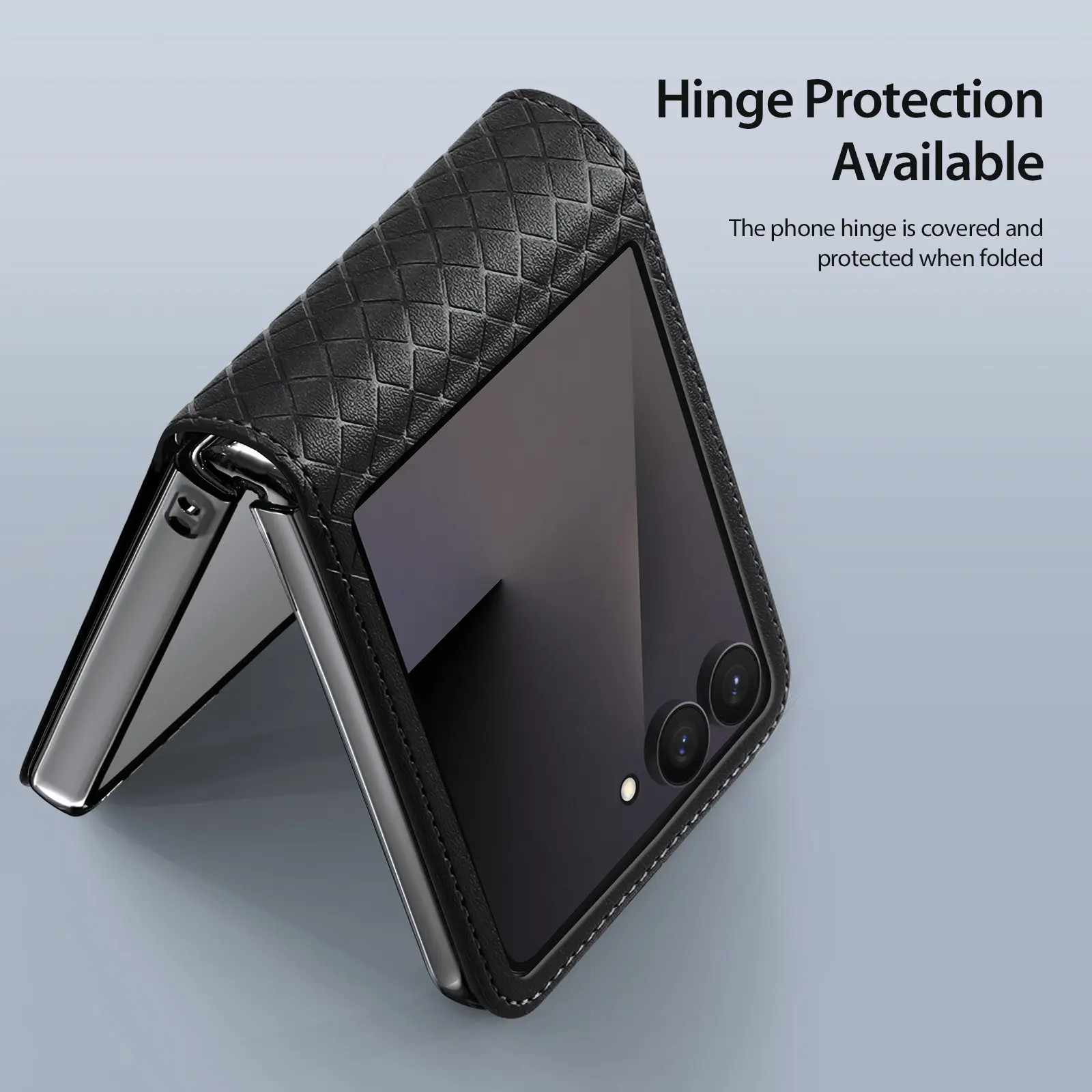 Dux Ducis Bril Samsung Z Flip 8 Hoesje Back Cover Zwart afbeelding 4