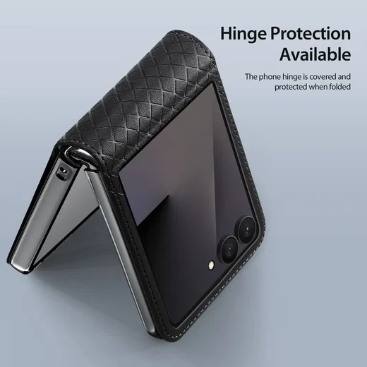 Dux Ducis Bril Samsung Z Flip 8 Hoesje Back Cover Zwart afbeelding 4