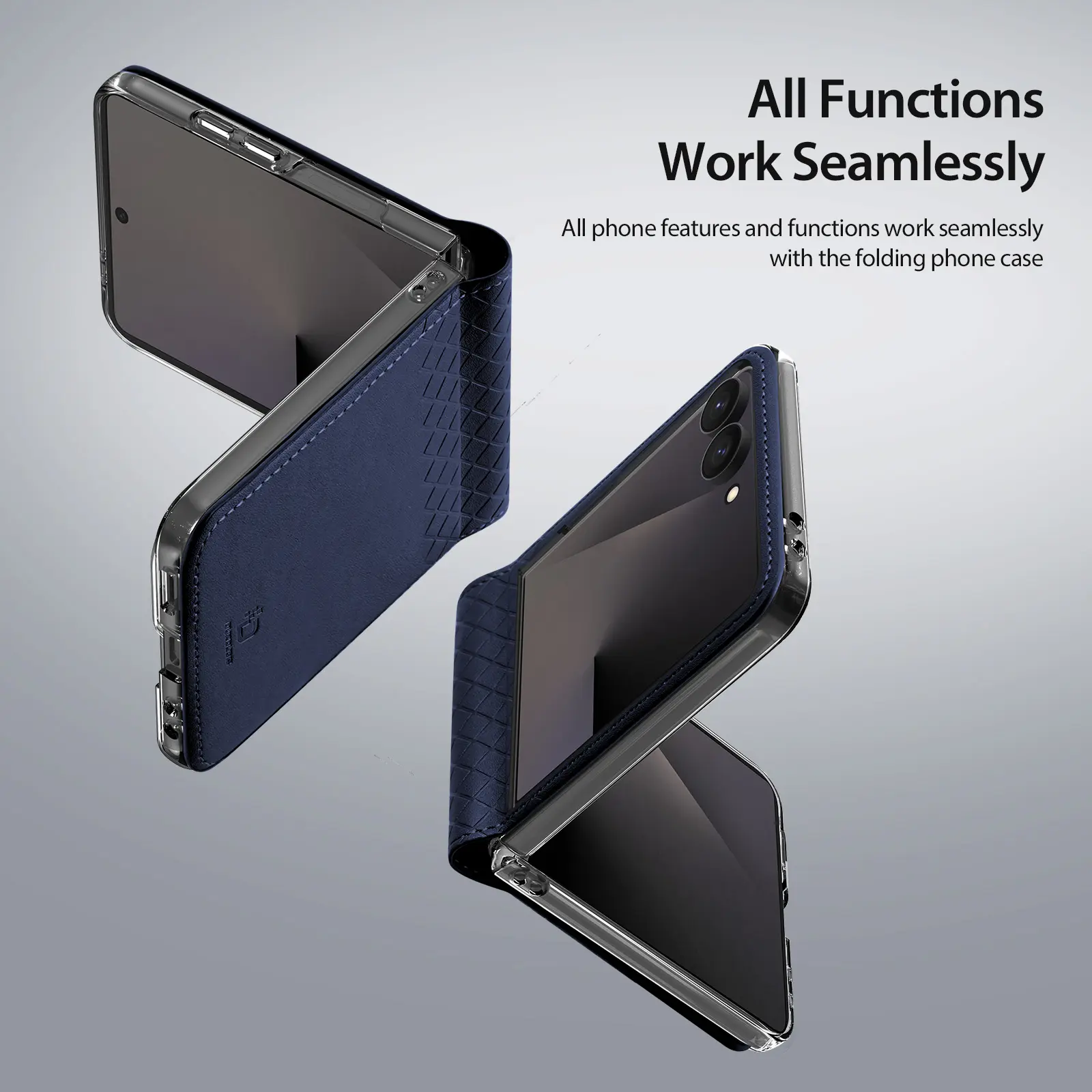 Dux Ducis Bril Samsung Z Flip 8 Hoesje Back Cover Blauw afbeelding 6