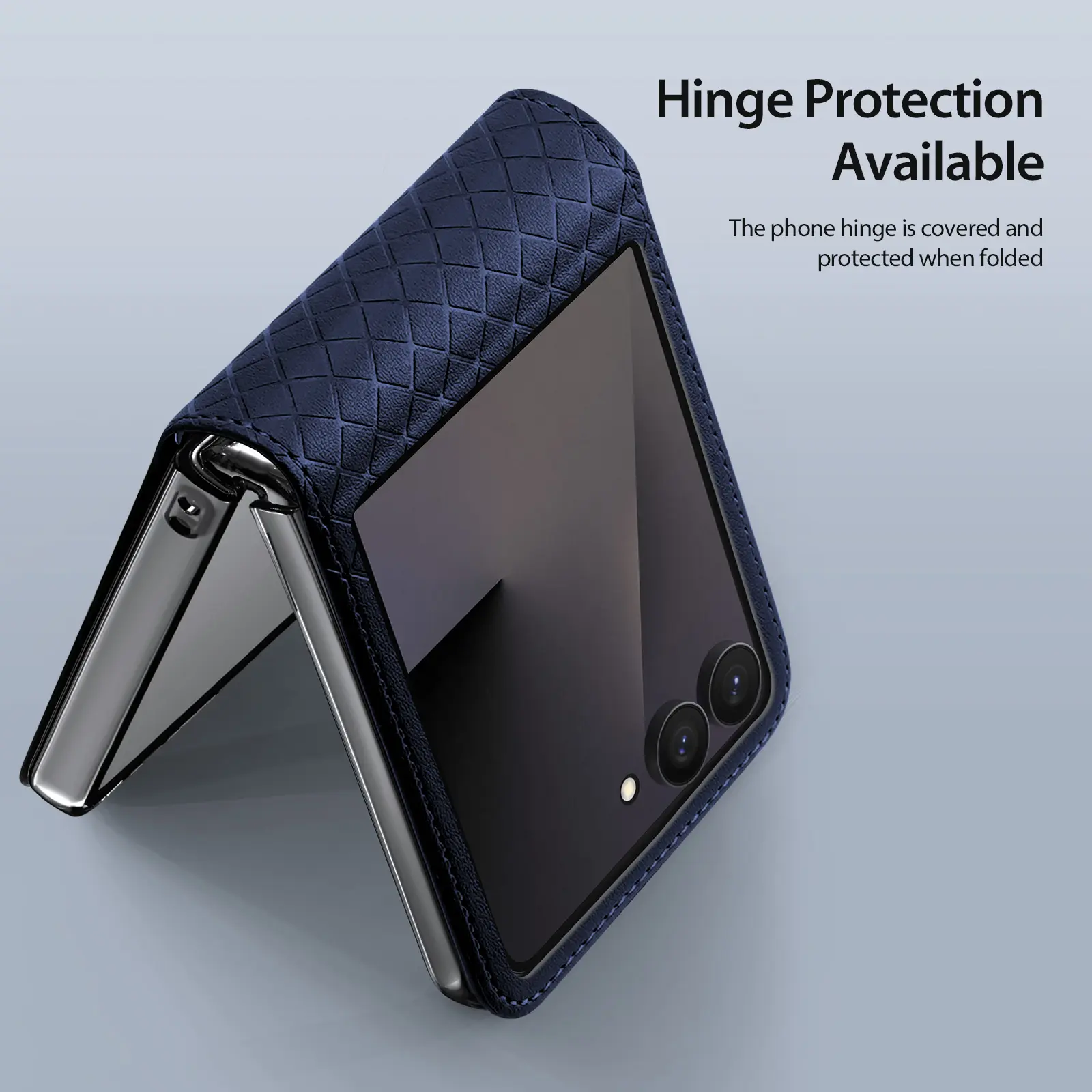 Dux Ducis Bril Samsung Z Flip 8 Hoesje Back Cover Blauw afbeelding 4
