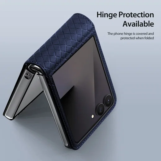 Dux Ducis Bril Samsung Z Flip 8 Hoesje Back Cover Blauw afbeelding 4