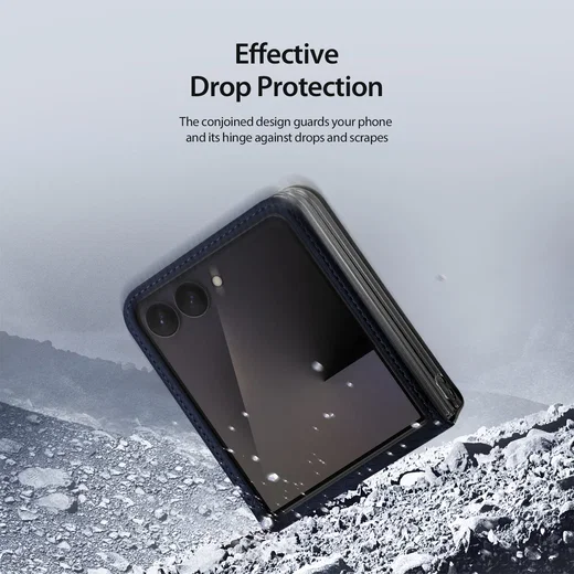 Dux Ducis Bril Samsung Z Flip 8 Hoesje Back Cover Blauw afbeelding 7