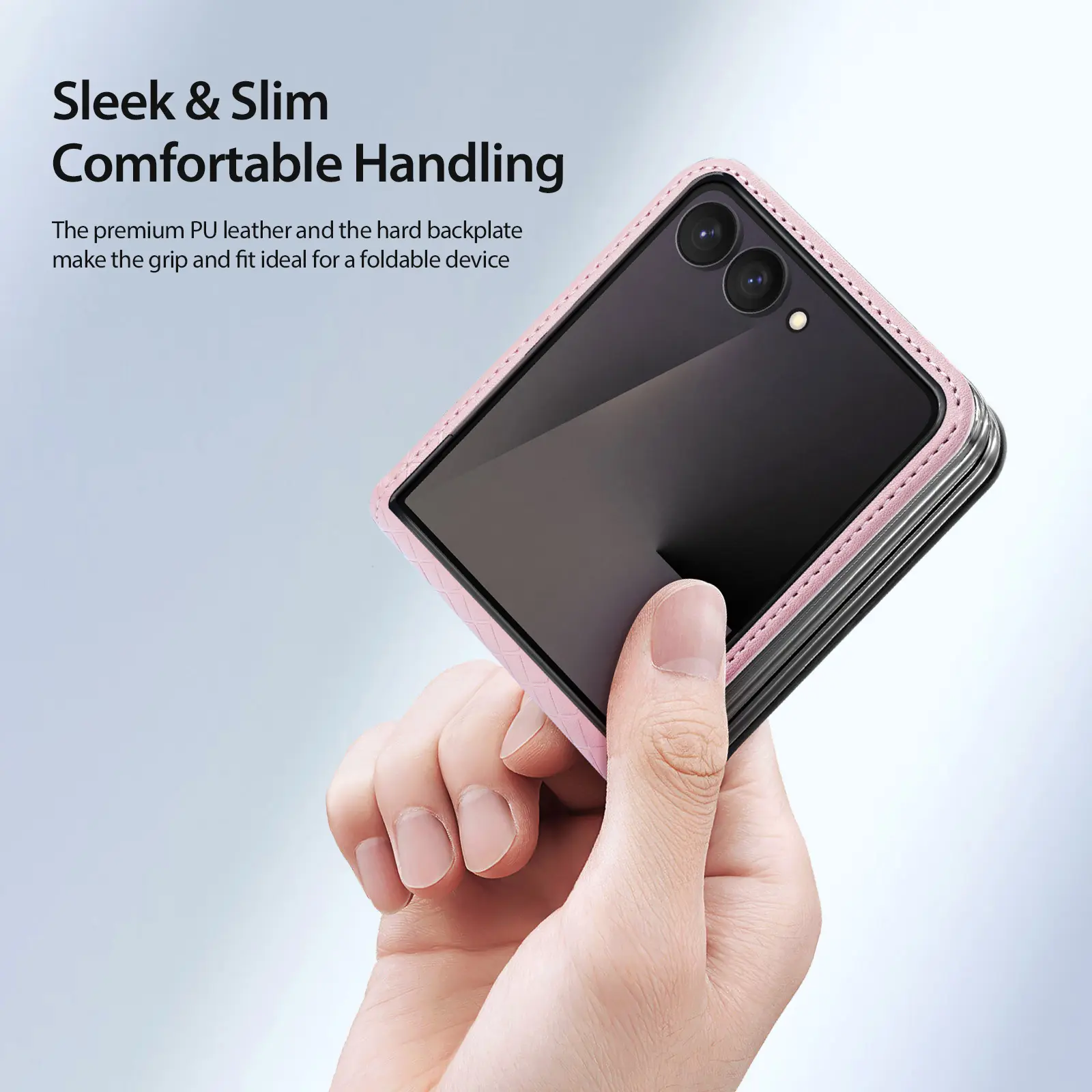Dux Ducis Bril Samsung Z Flip 8 Hoesje Back Cover Roze afbeelding 3