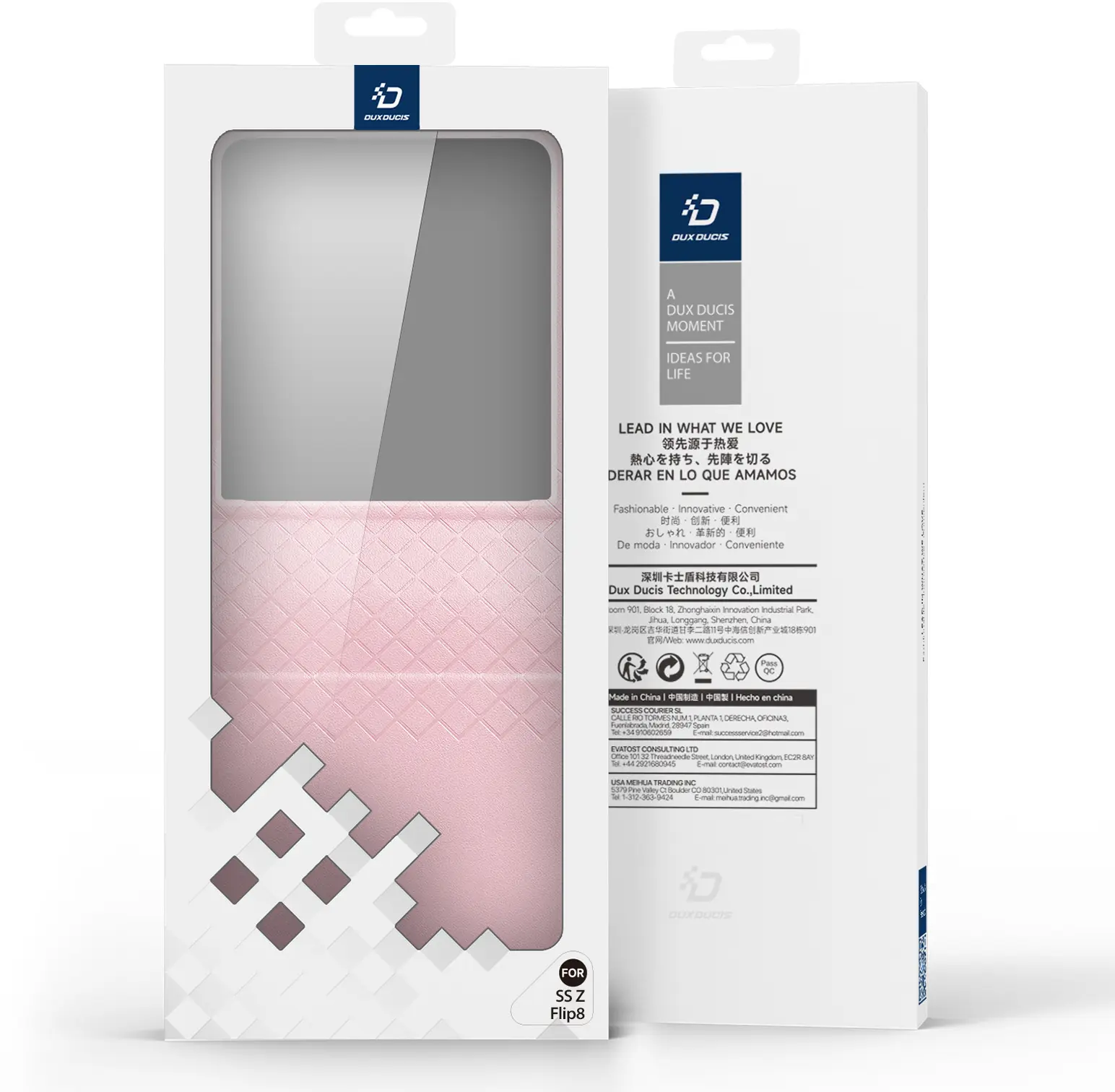 Dux Ducis Bril Samsung Z Flip 8 Hoesje Back Cover Roze afbeelding 11