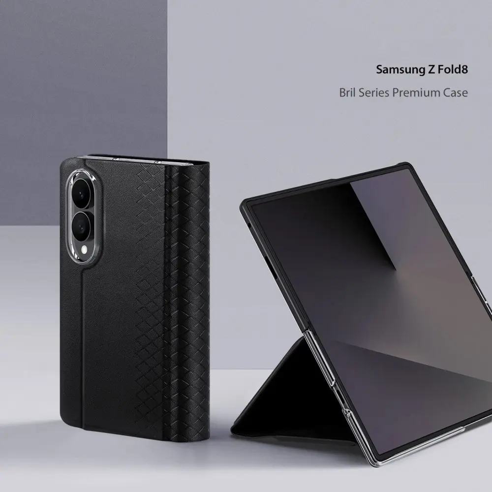 Dux Ducis Bril Samsung Galaxy Z Fold 8 Hoesje Back Cover Zwart afbeelding 4