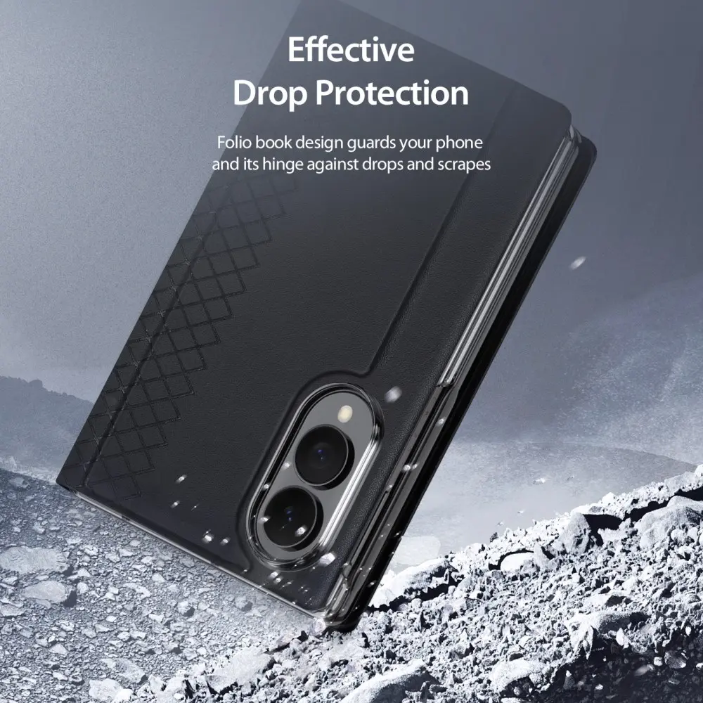 Dux Ducis Bril Samsung Galaxy Z Fold 8 Hoesje Back Cover Zwart afbeelding 9