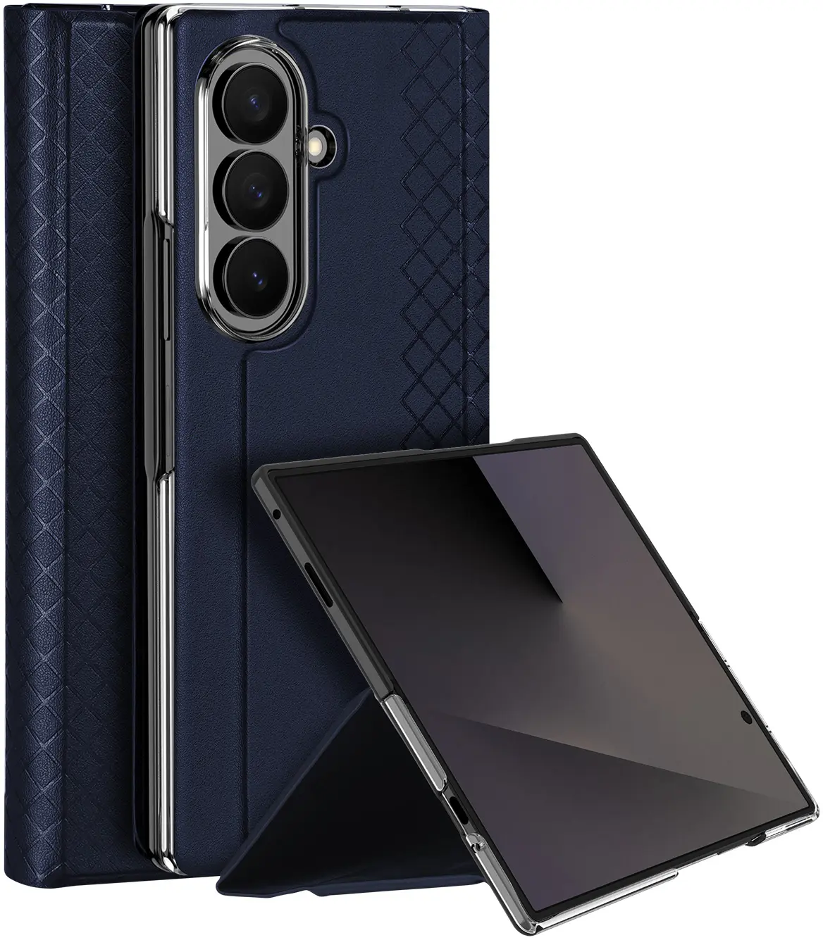 Dux Ducis Bril Samsung Galaxy Z Fold 8 Ultra Hoesje Back Cover Blauw afbeelding 1