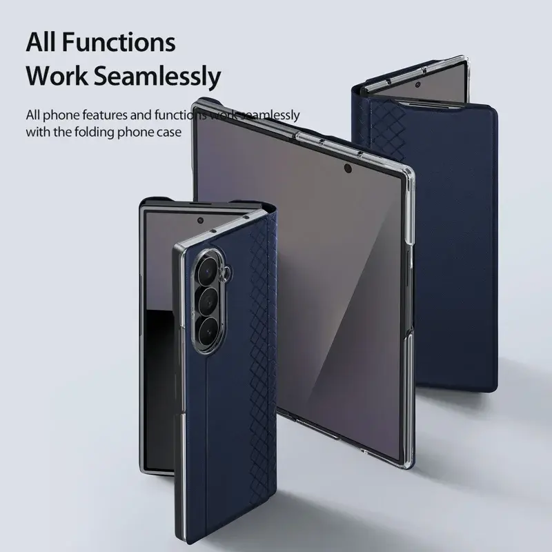Dux Ducis Bril Samsung Galaxy Z Fold 8 Ultra Hoesje Back Cover Blauw afbeelding 5