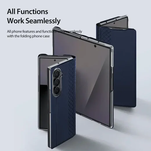 Dux Ducis Bril Samsung Galaxy Z Fold 8 Ultra Hoesje Back Cover Blauw afbeelding 5