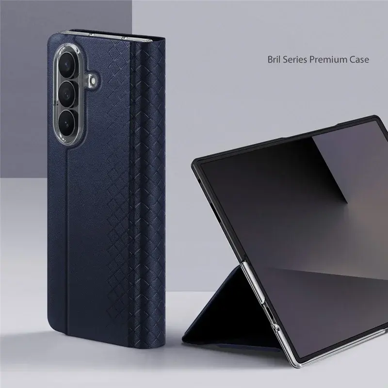Dux Ducis Bril Samsung Galaxy Z Fold 8 Ultra Hoesje Back Cover Blauw afbeelding 3