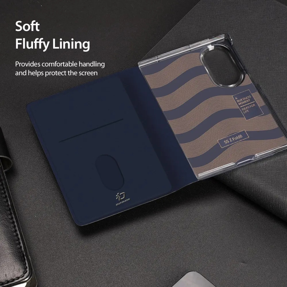 Dux Ducis Bril Samsung Galaxy Z Fold 8 Hoesje Back Cover Blauw afbeelding 9