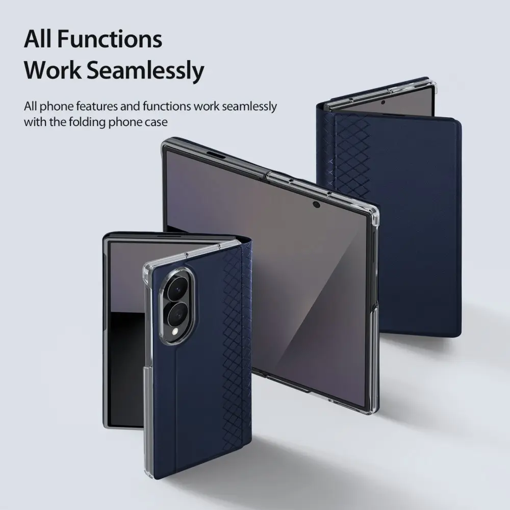 Dux Ducis Bril Samsung Galaxy Z Fold 8 Hoesje Back Cover Blauw afbeelding 5