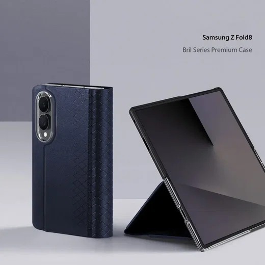 Dux Ducis Bril Samsung Galaxy Z Fold 8 Hoesje Back Cover Blauw afbeelding 3