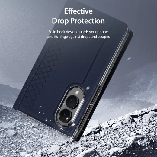 Dux Ducis Bril Samsung Galaxy Z Fold 8 Hoesje Back Cover Blauw afbeelding 8