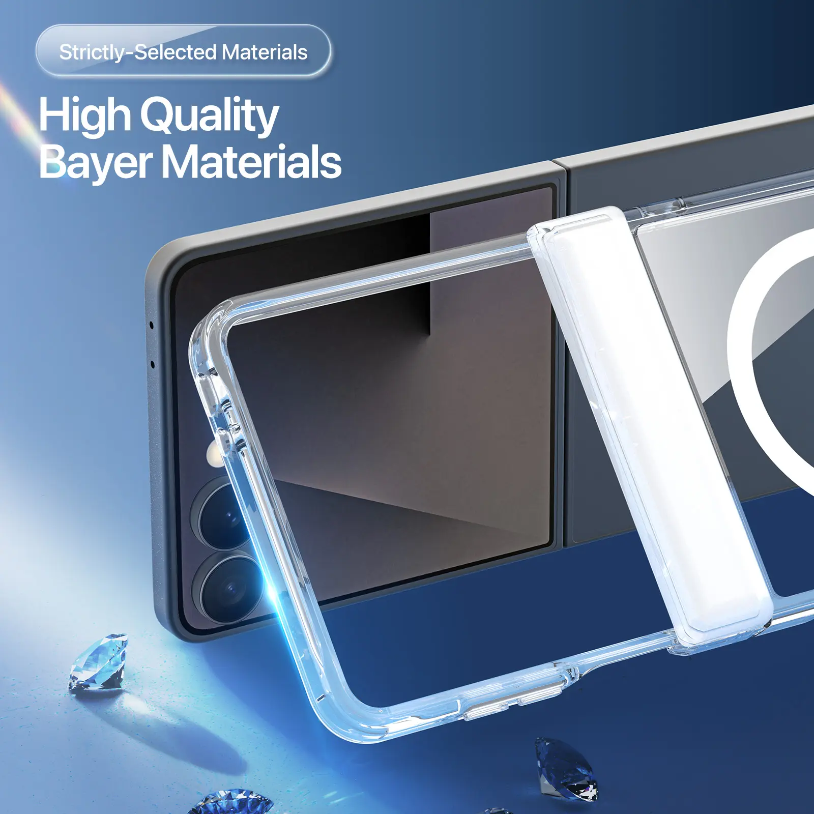 Dux Ducis Clin Samsung Galaxy Z Flip 8 Hoesje MagSafe Back Cover Transparant afbeelding 6