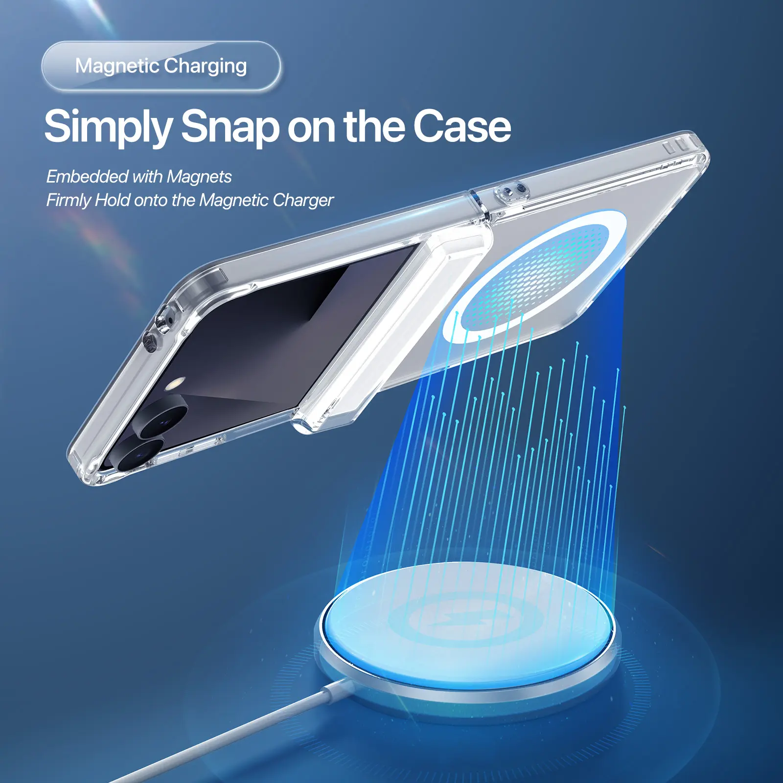 Dux Ducis Clin Samsung Galaxy Z Flip 8 Hoesje MagSafe Back Cover Transparant afbeelding 4