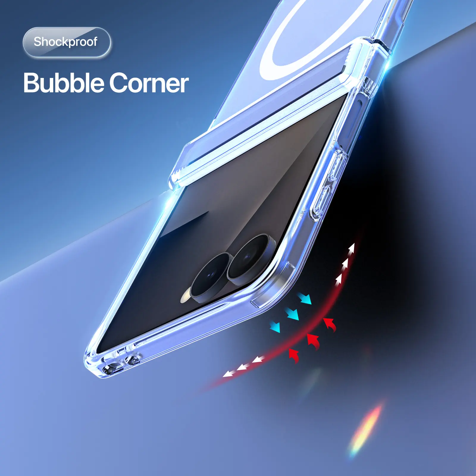 Dux Ducis Clin Samsung Galaxy Z Flip 8 Hoesje MagSafe Back Cover Transparant afbeelding 8