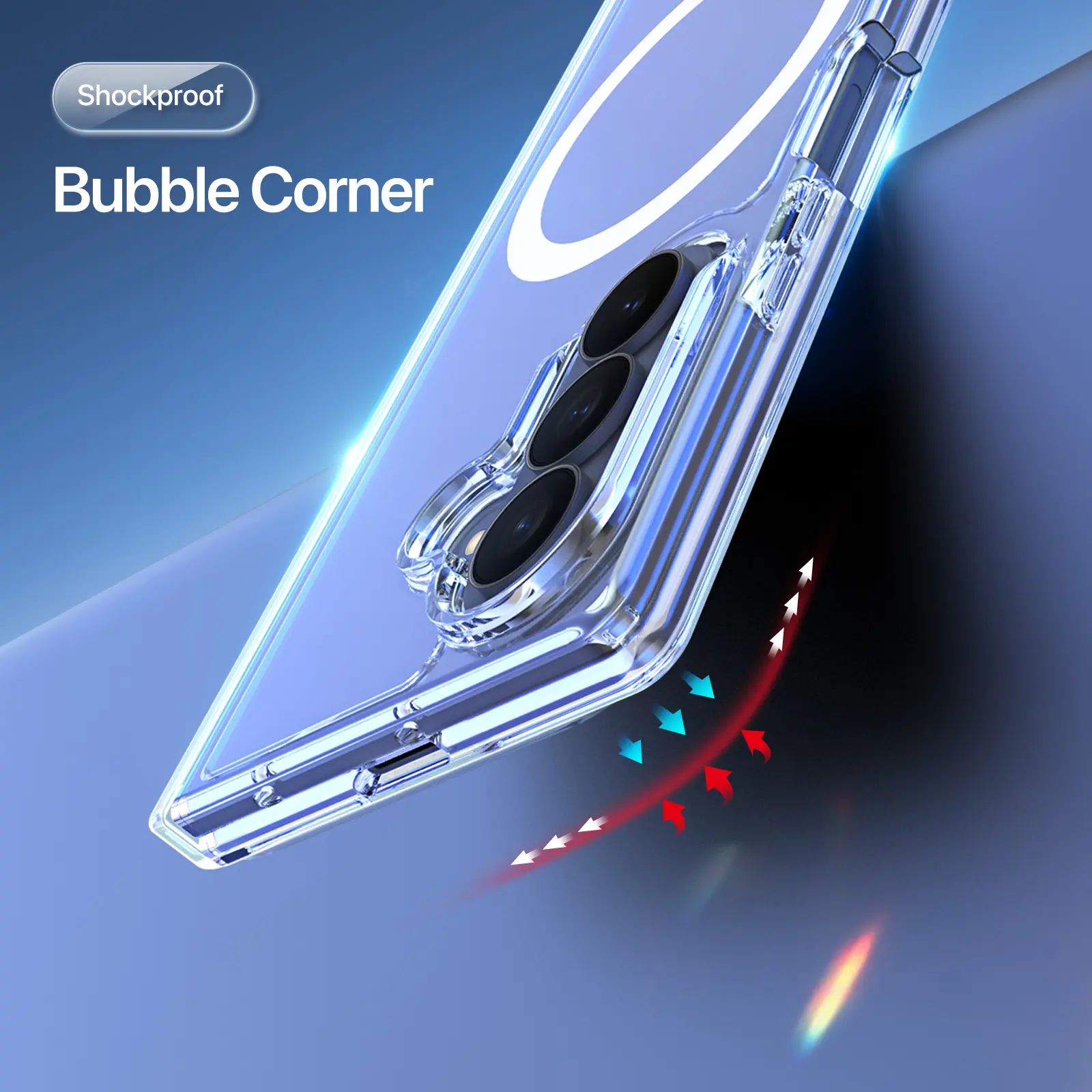 Dux Ducis Clin Samsung Z Fold 8 Ultra Hoesje MagSafe Back Cover Transparant afbeelding 8