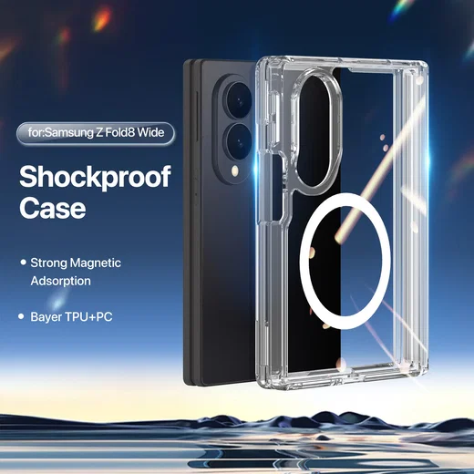 Dux Ducis Clin Samsung Galaxy Z Fold 8 Hoesje MagSafe Back Cover Transparant afbeelding 3