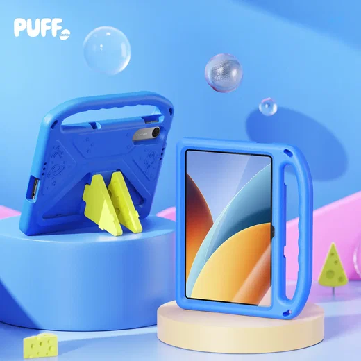 Dux Ducis PUFF Xiaomi Redmi Pad 2 Kinder Tablethoes met Handvat Blauw afbeelding 3