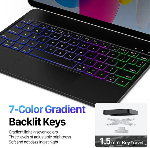 DUX DUCIS Bluetooth toetsenbordhoes iPad 11 / iPad 10,9 - Zwart afbeelding 11