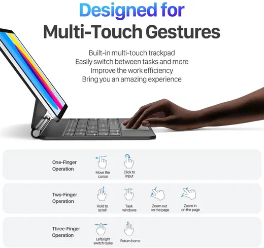 DUX DUCIS Bluetooth toetsenbordhoes iPad 11 / iPad 10,9 - Zwart afbeelding 3